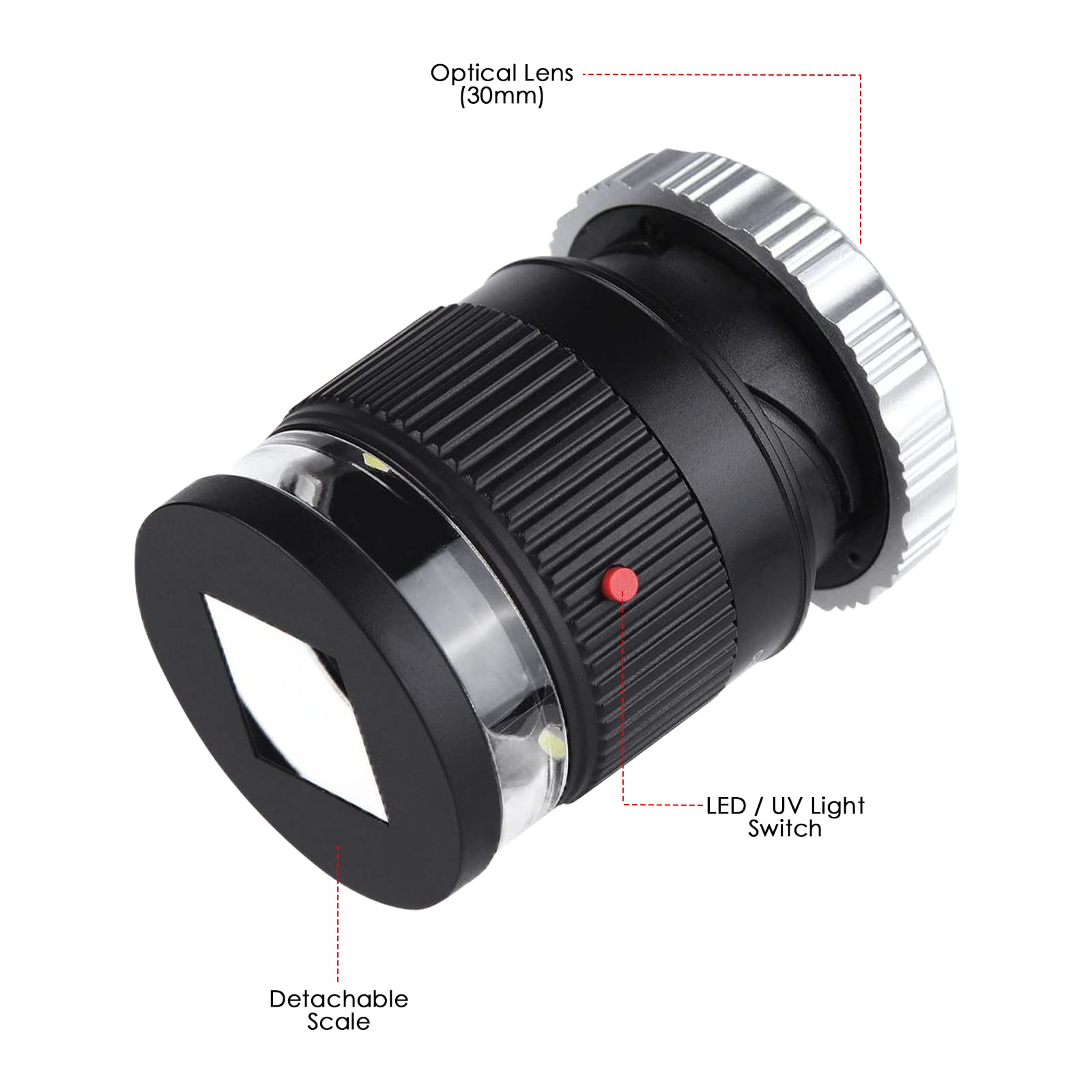 Amazon.co.jp: プロフェッショナルグレードの10倍拡大ルーペ。30mm
